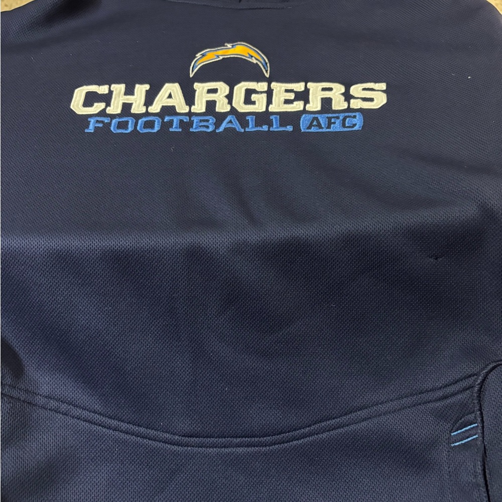 Los Angeles chargers Reebok NFL Navy and Light Blue hoodie